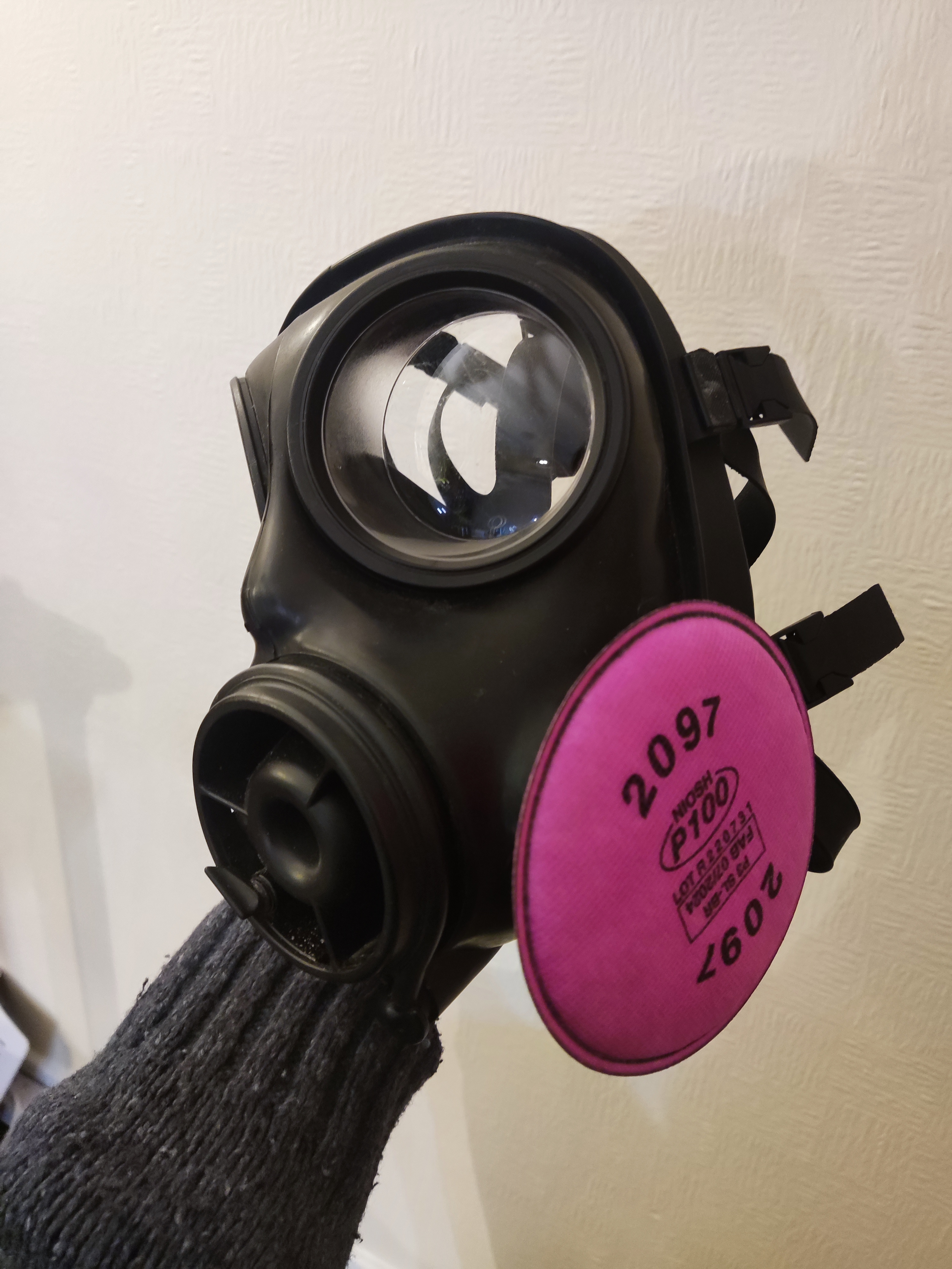 NATO 40mm Gas mask to 3M 7502/6800 respirator filter adapter