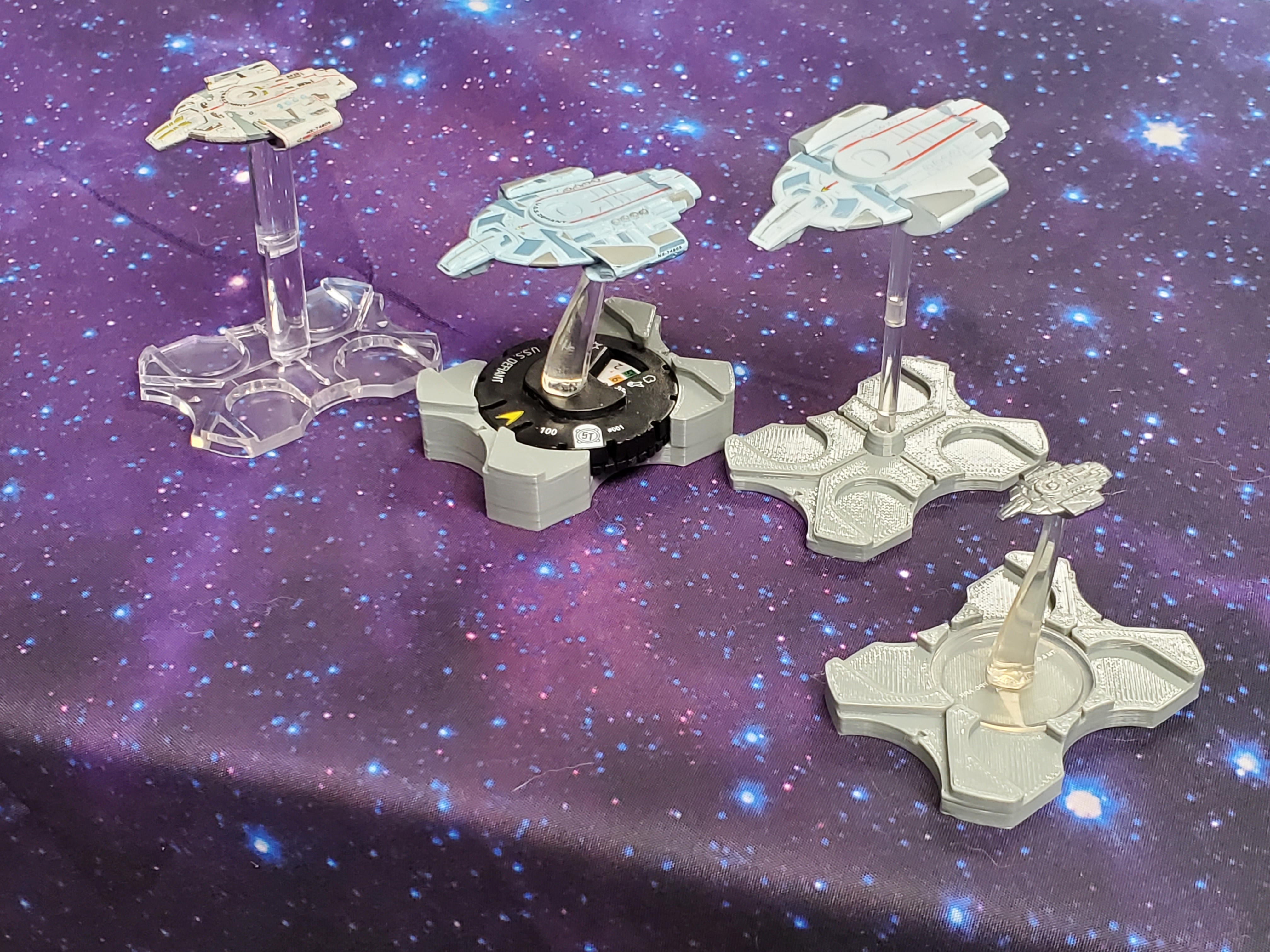 Star Trek Into the Unknown bases for STAW, STT, STF, and MicroMachine ship miniatures