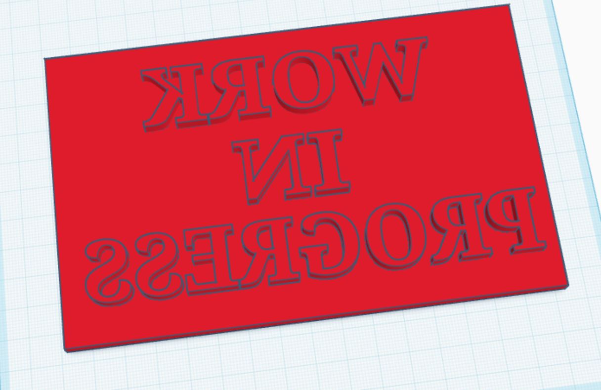 Work In Progress stamp!