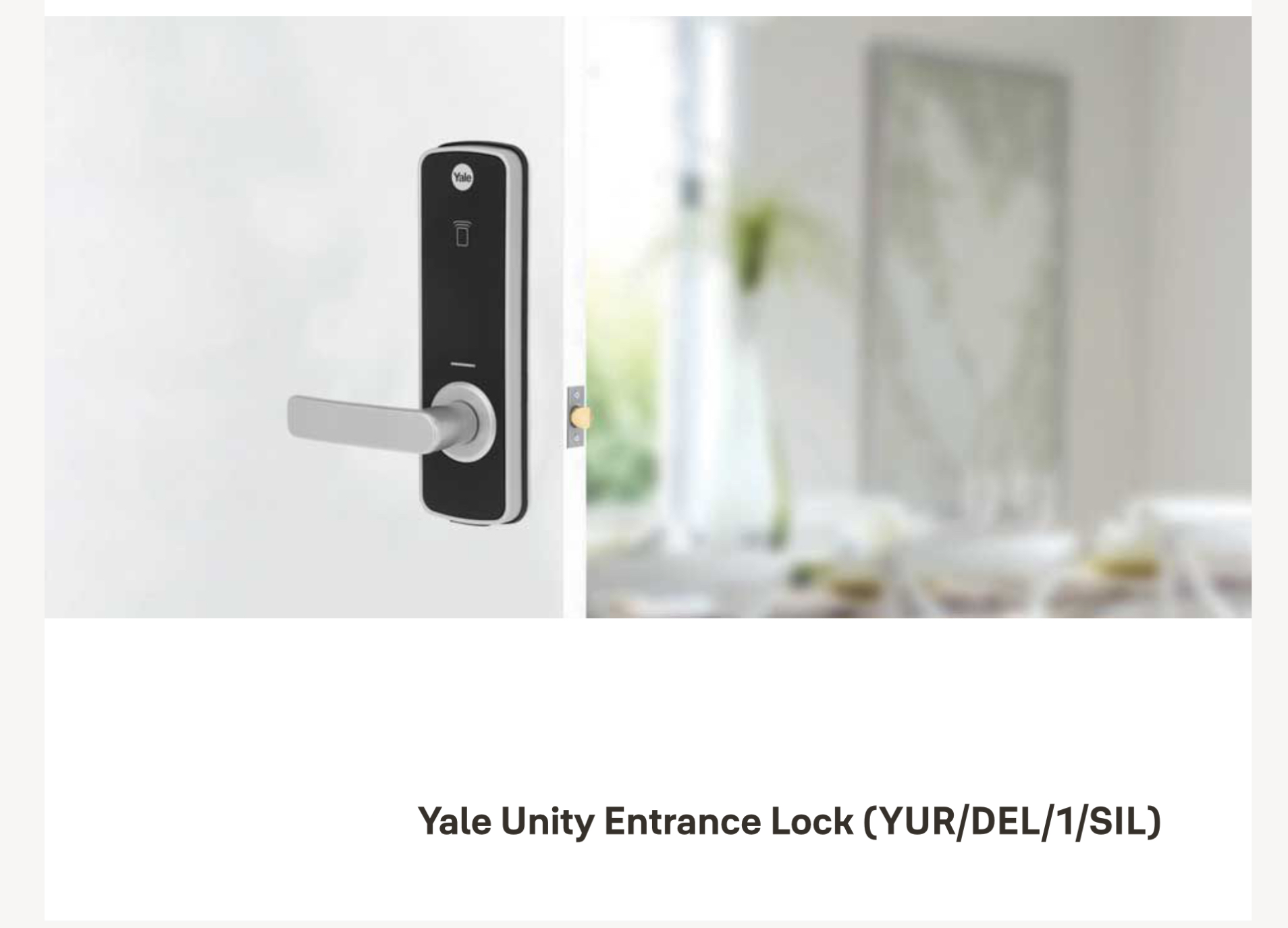 Yale Unity Entrance Lock - Battery door