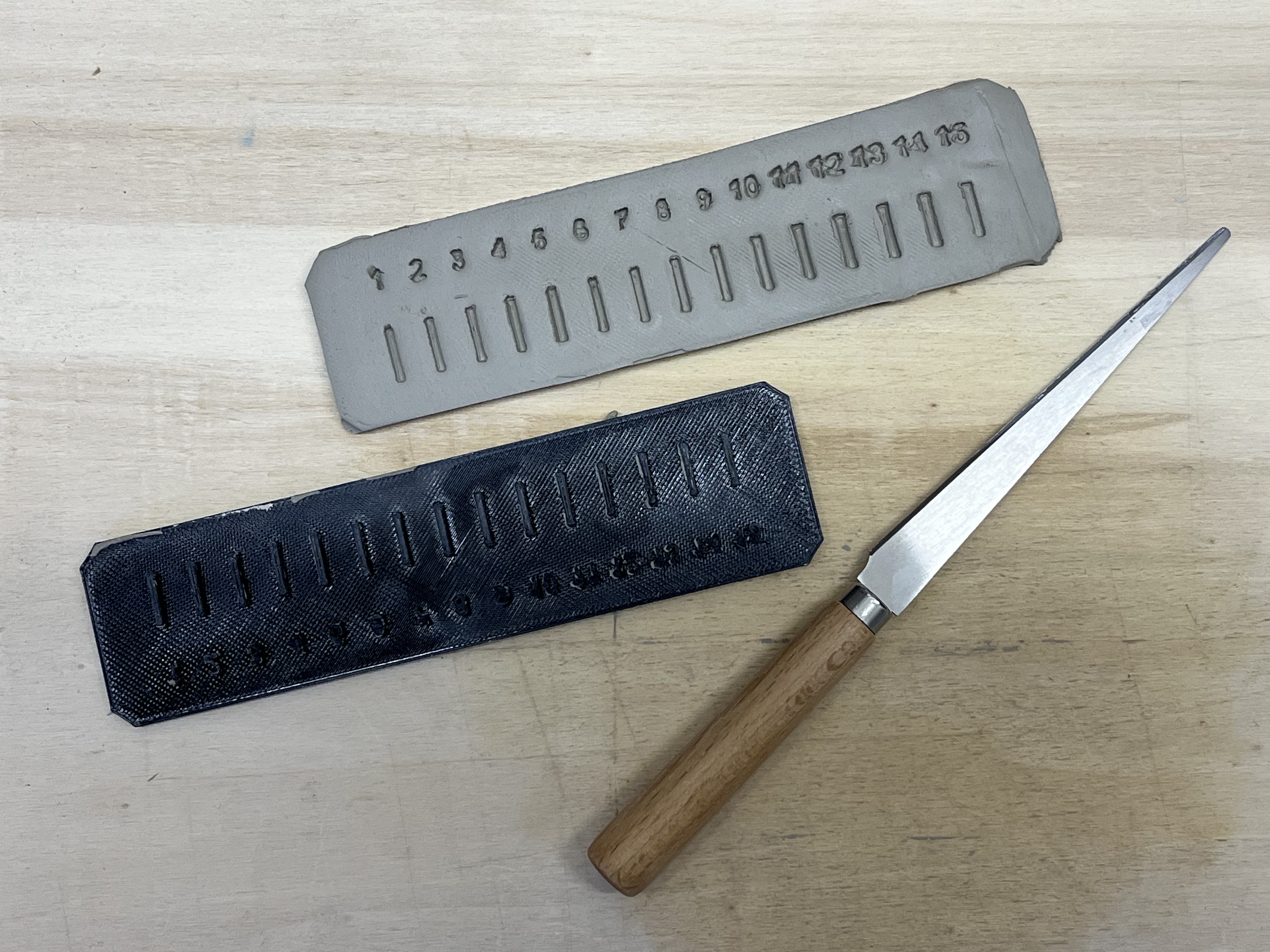 Shrinkage Ruler Stamp for Ceramics