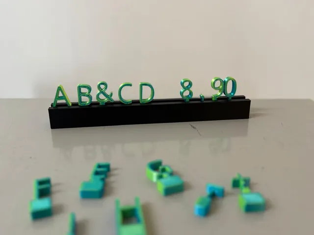 Menu letter board for cafes, offices and homes, on wall or desk
