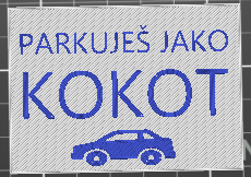 Parking sign / parkuješ jak k*k*t
