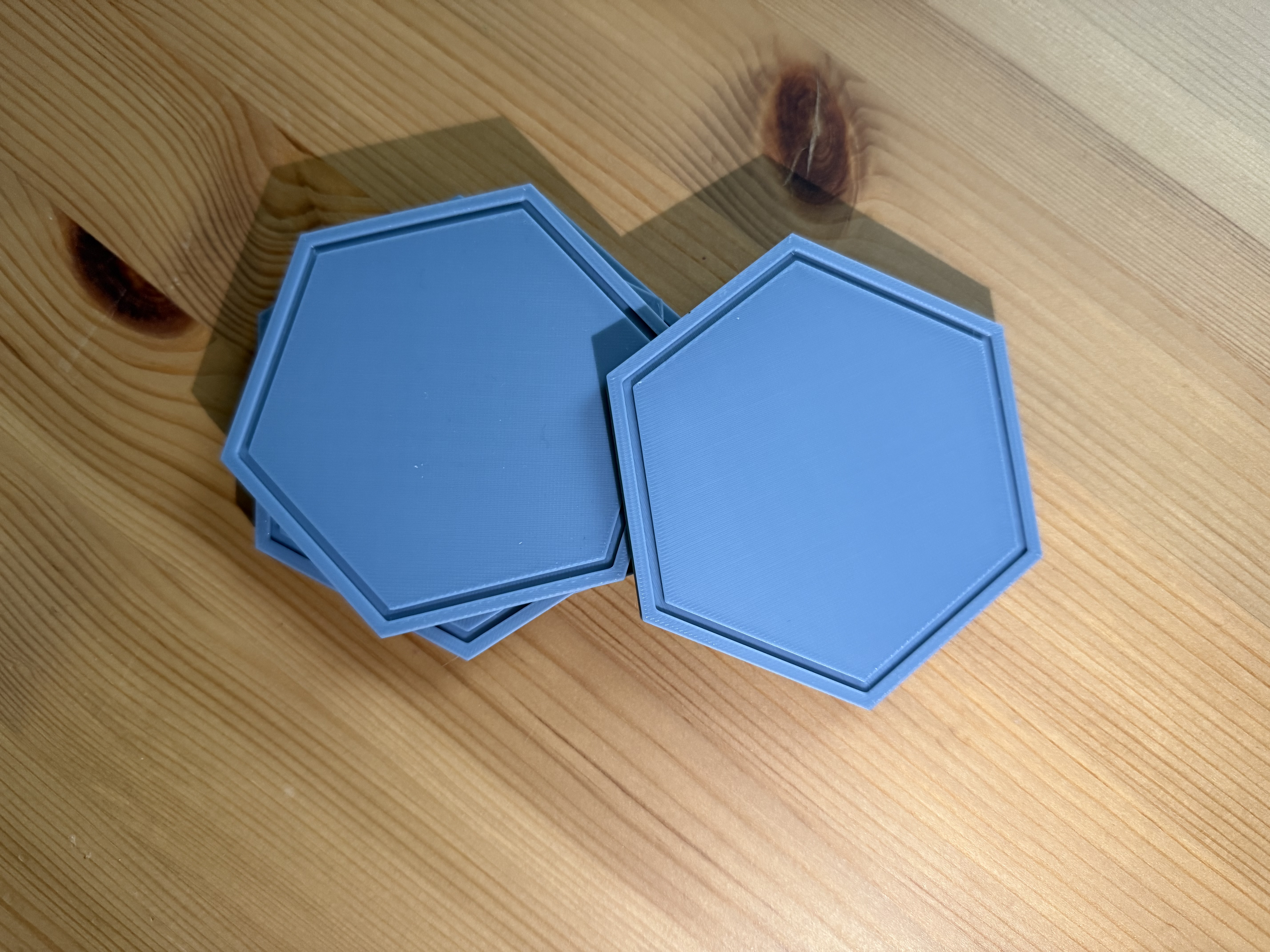 Miniatura 2 do modelo 3D Plain Hexagonal Coaster