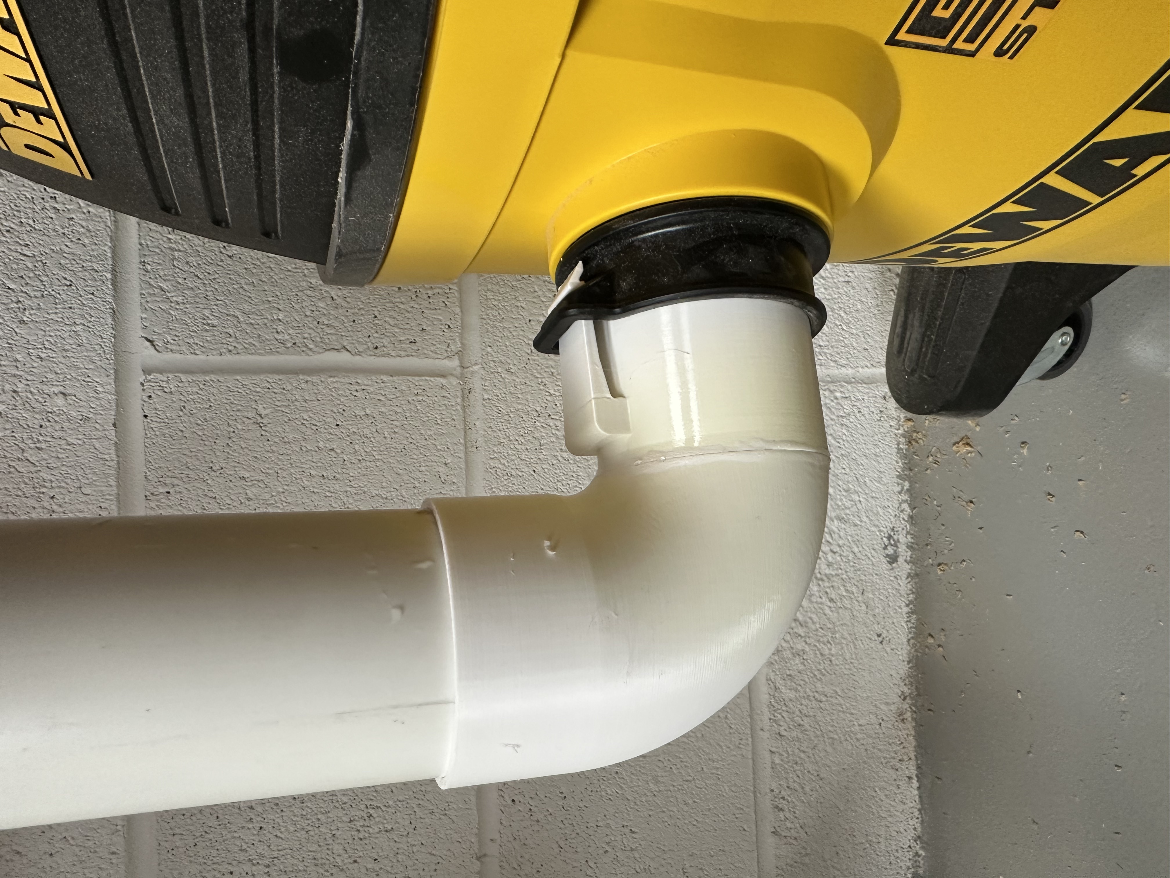 DeWalt Stealthsonic Shopvac Elbow Adapter to 2" SCH40 PVC