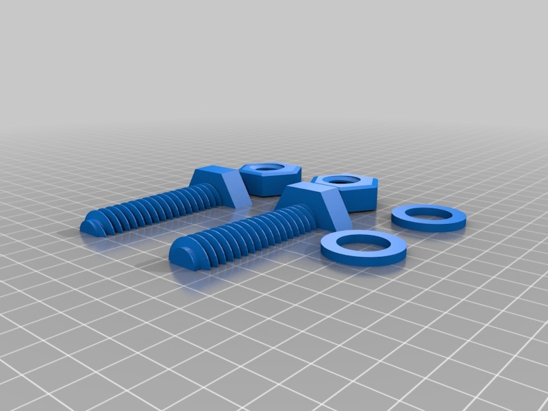 Updated 16mm Bolt with 2 Nuts and 2 washers
