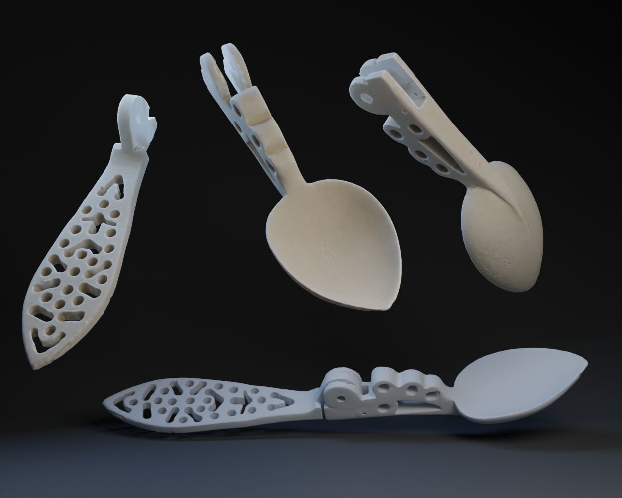 Carved Foldable Shepards Spoon.