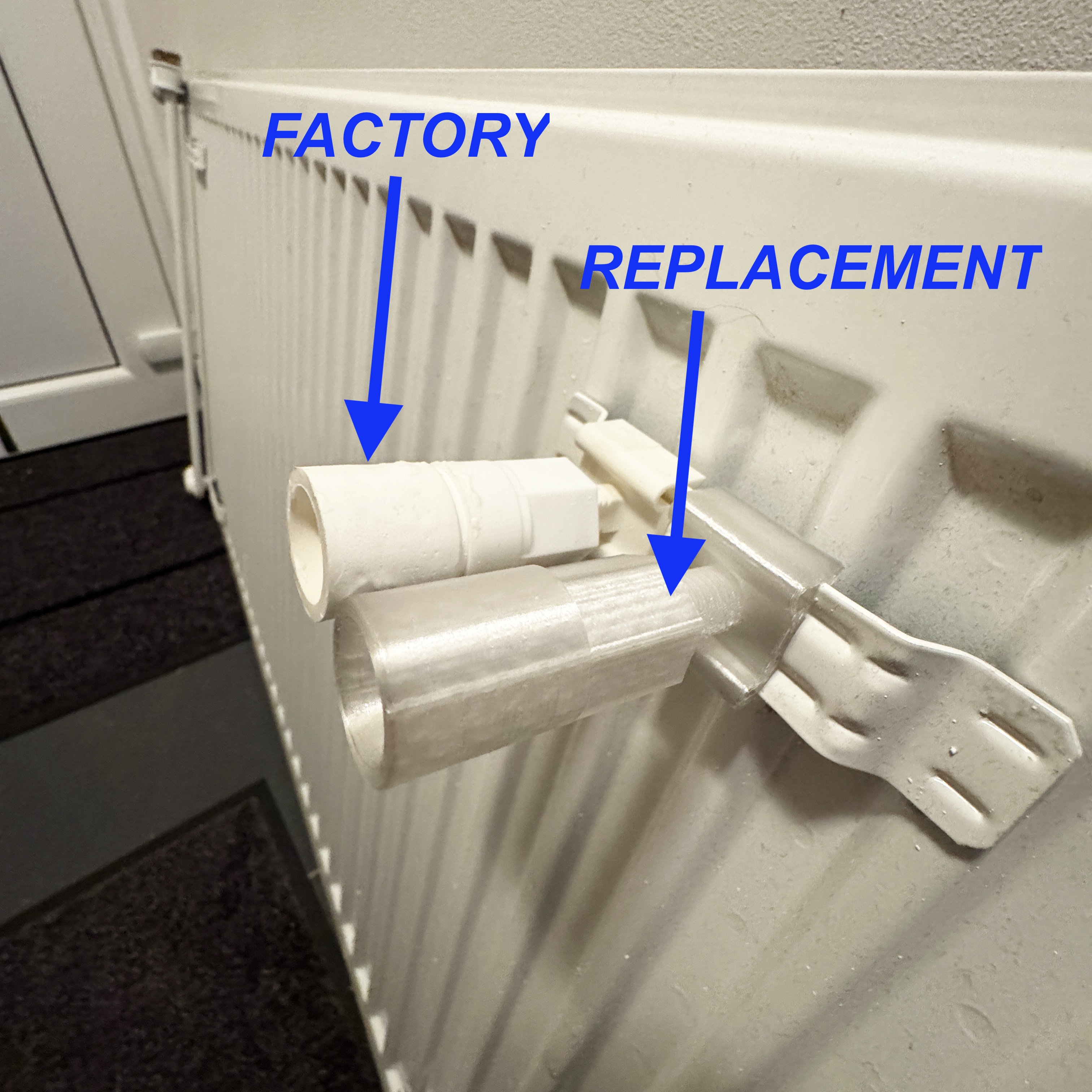 Radiator wall spacer for Korado Radik