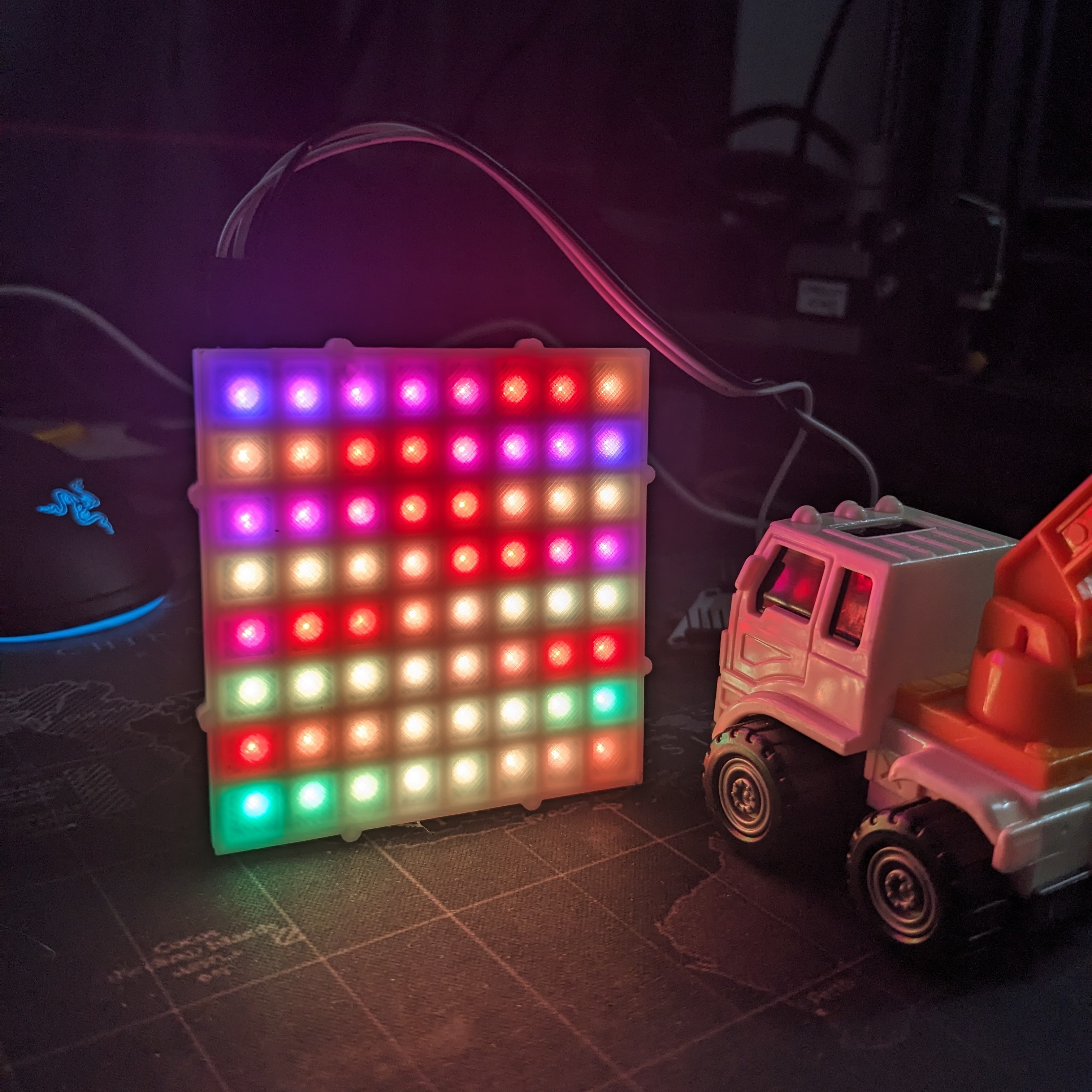 Miniatura 2 do modelo 3D NeoPixel Led diffuser(WS2812B-64)