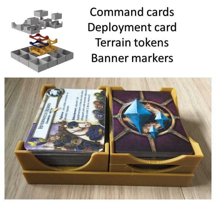 Battlelore Organizer : Command/ Deployment card, Terrain tokens, Banner markers