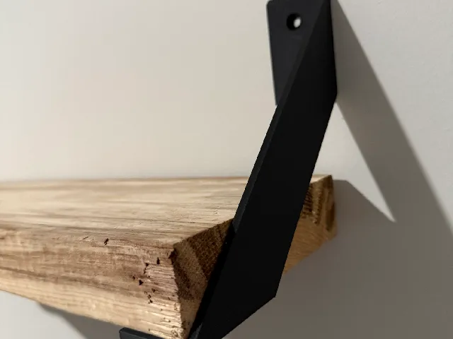 Hang down shelf bracket