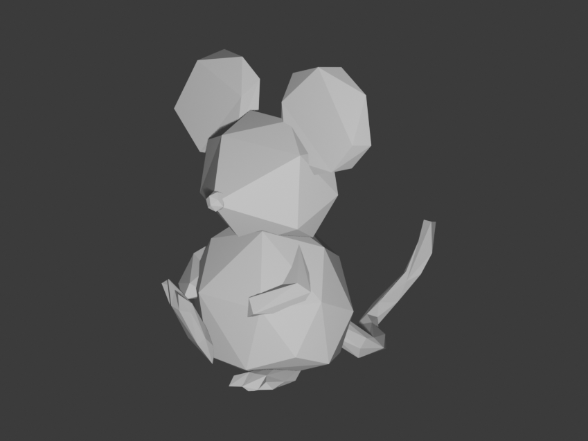 Miniatura 3 do modelo 3D Cute Low Poly Mouse