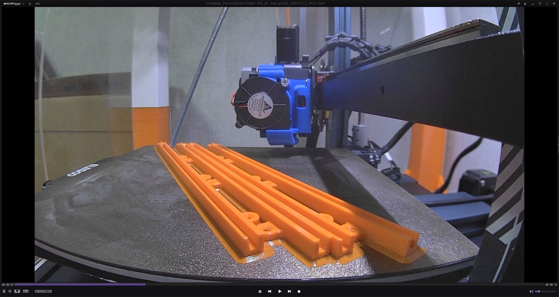 Panel bottom holder (Lack enclosure for Neptune 3 Pro) 3D model thumbnail