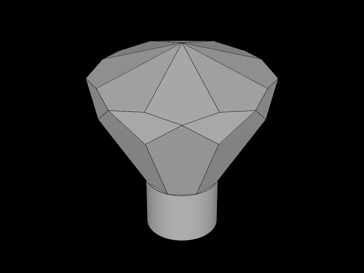 Lego Compatible (30153.dat) Rock  1 x  1 Gem Facetted