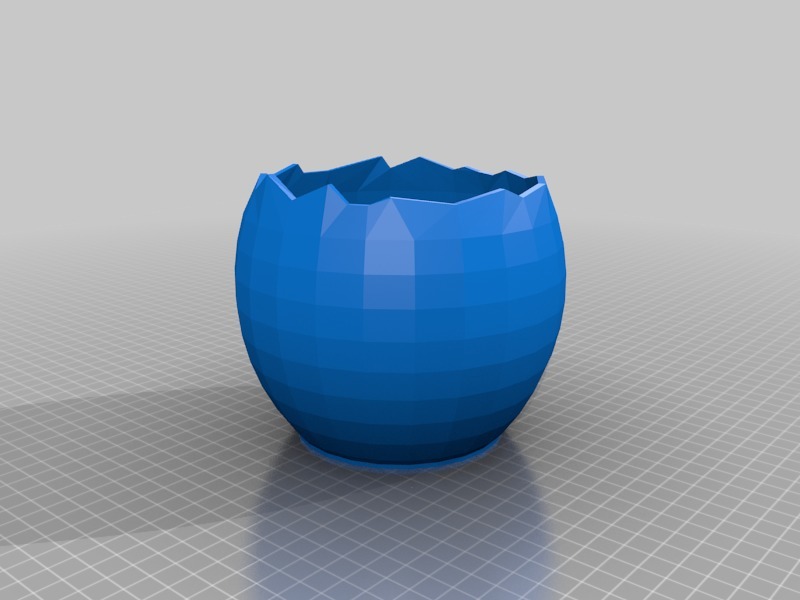 Eggshell flowerpot cracked