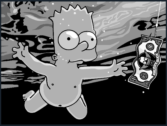 HueForge Bart Simpson Nirvana Cover