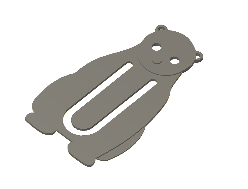 Thinner bear book mark (reduced by 25%)