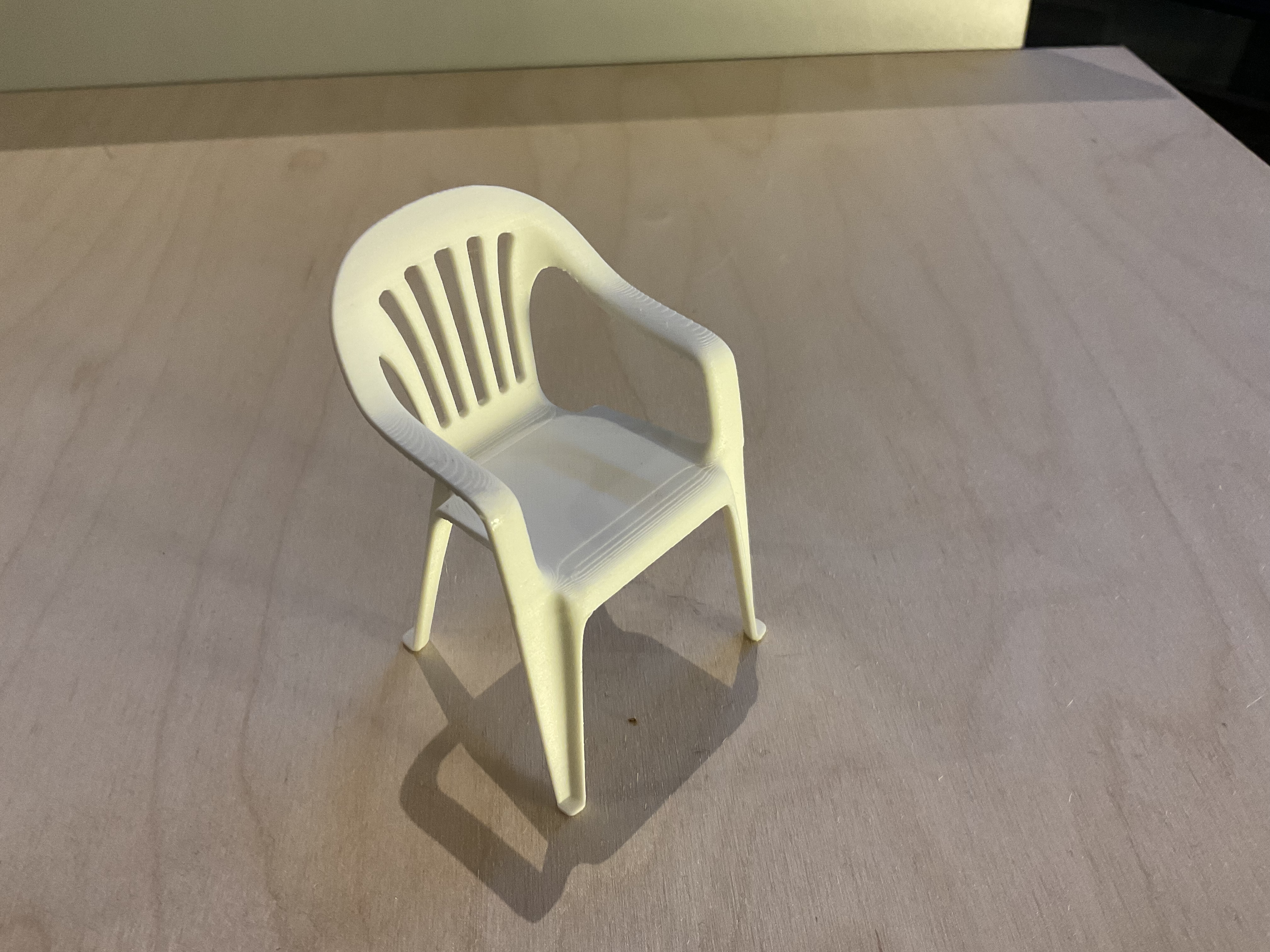 White lawn chair 3D model thumbnail