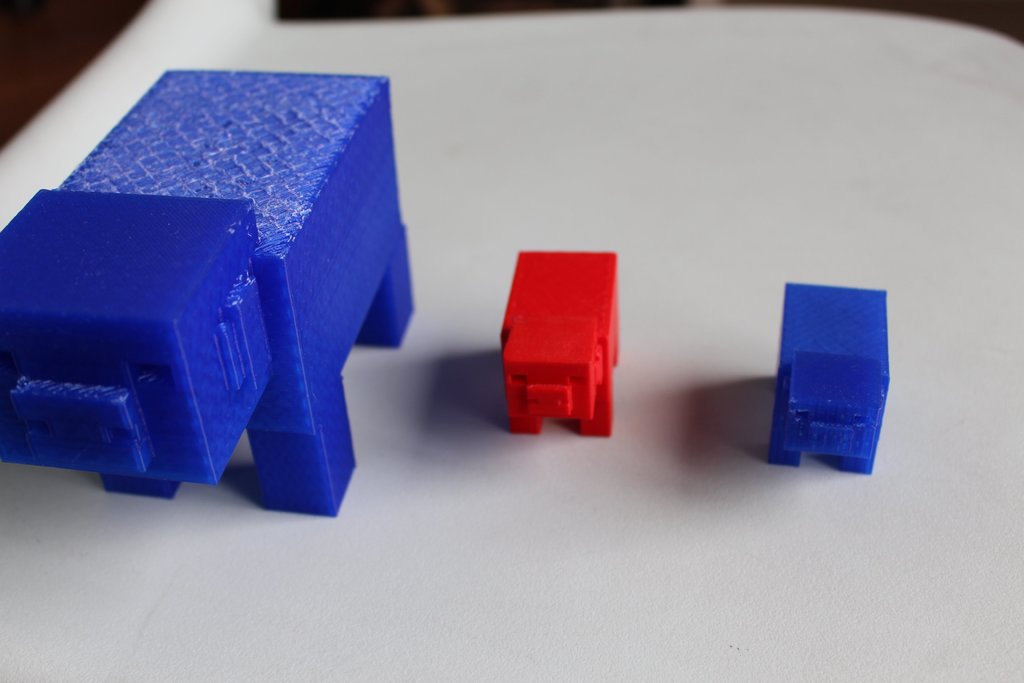 Miniatura 2 do modelo 3D Minecraft Pig