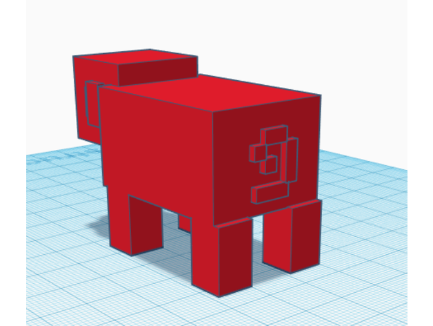 Miniatura 4 do modelo 3D Minecraft Pig