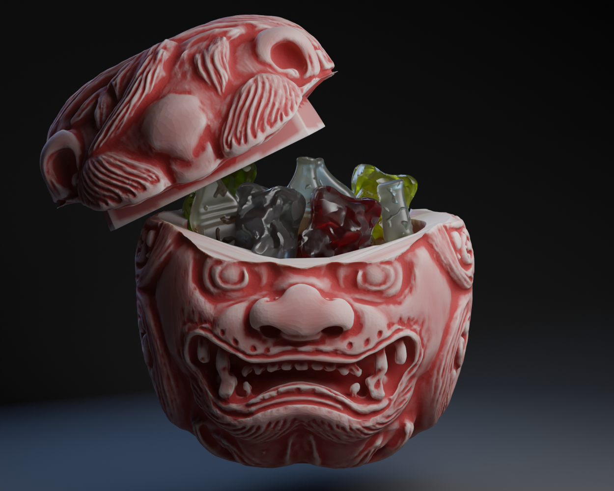Gummy-head : Netsuke