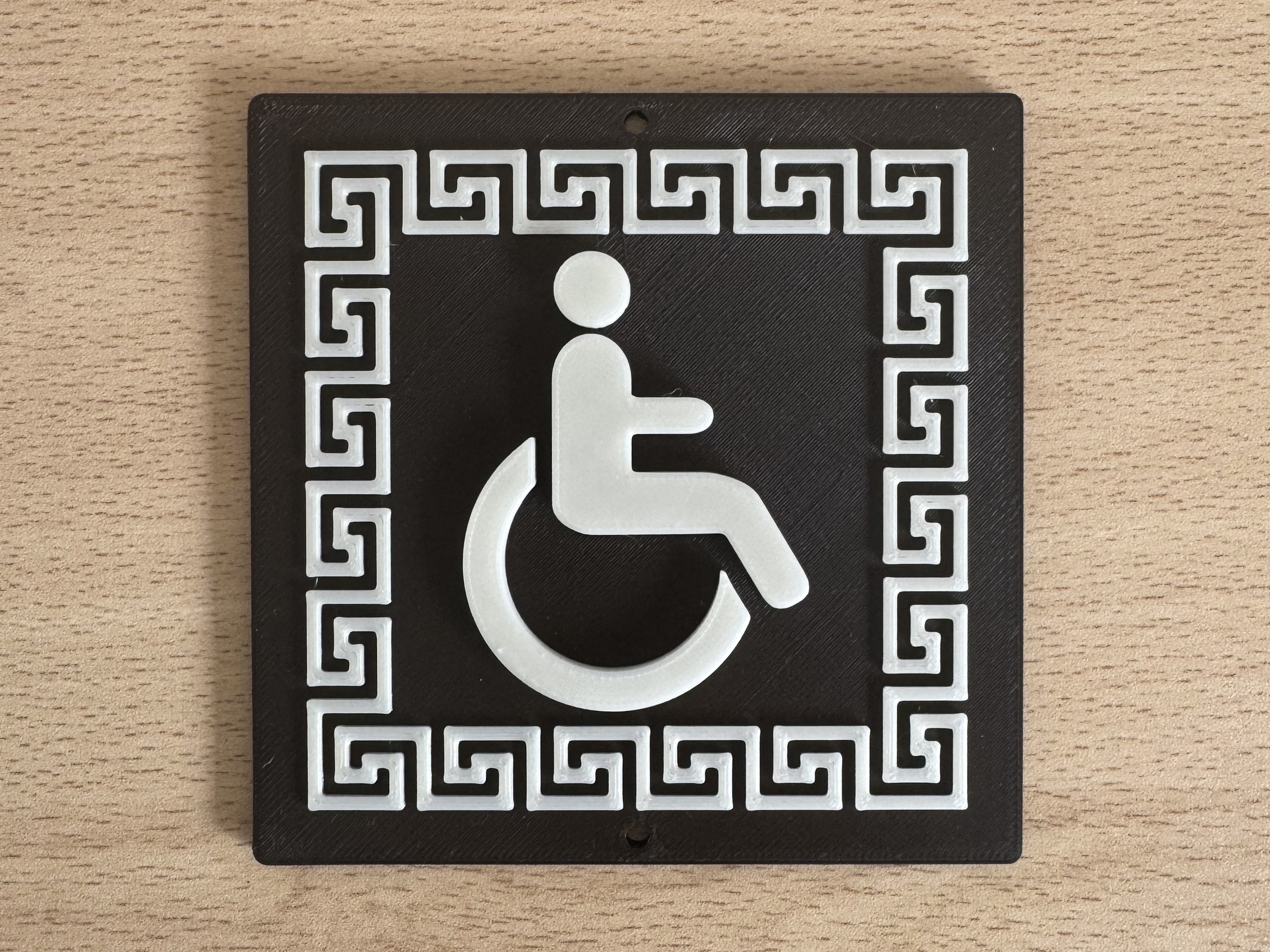 Accessible Restroom Sign - Disabled Toilet Door Plate