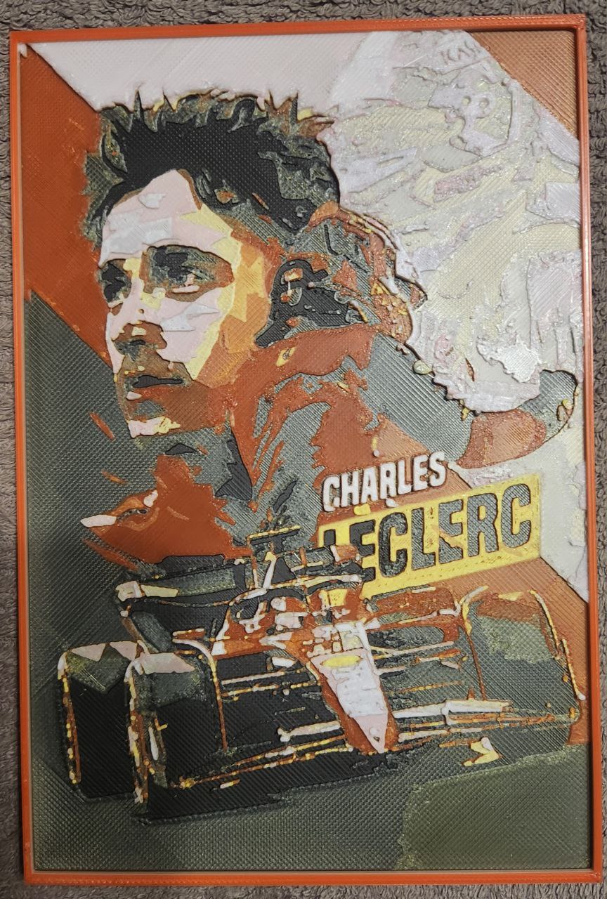 Charles Leclerc Ferrari - HueForge