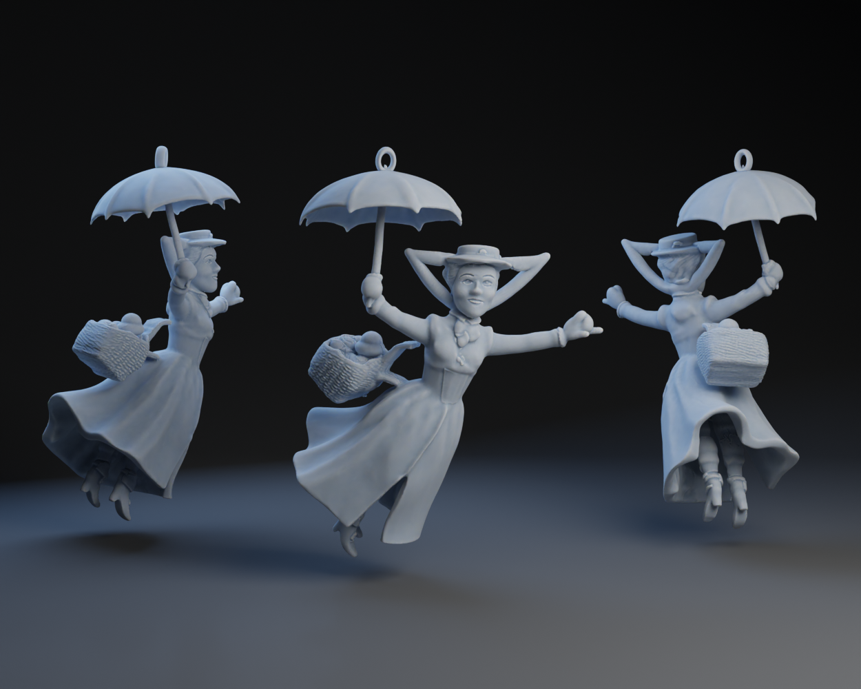 Mary Poppins Earrings / Ornament