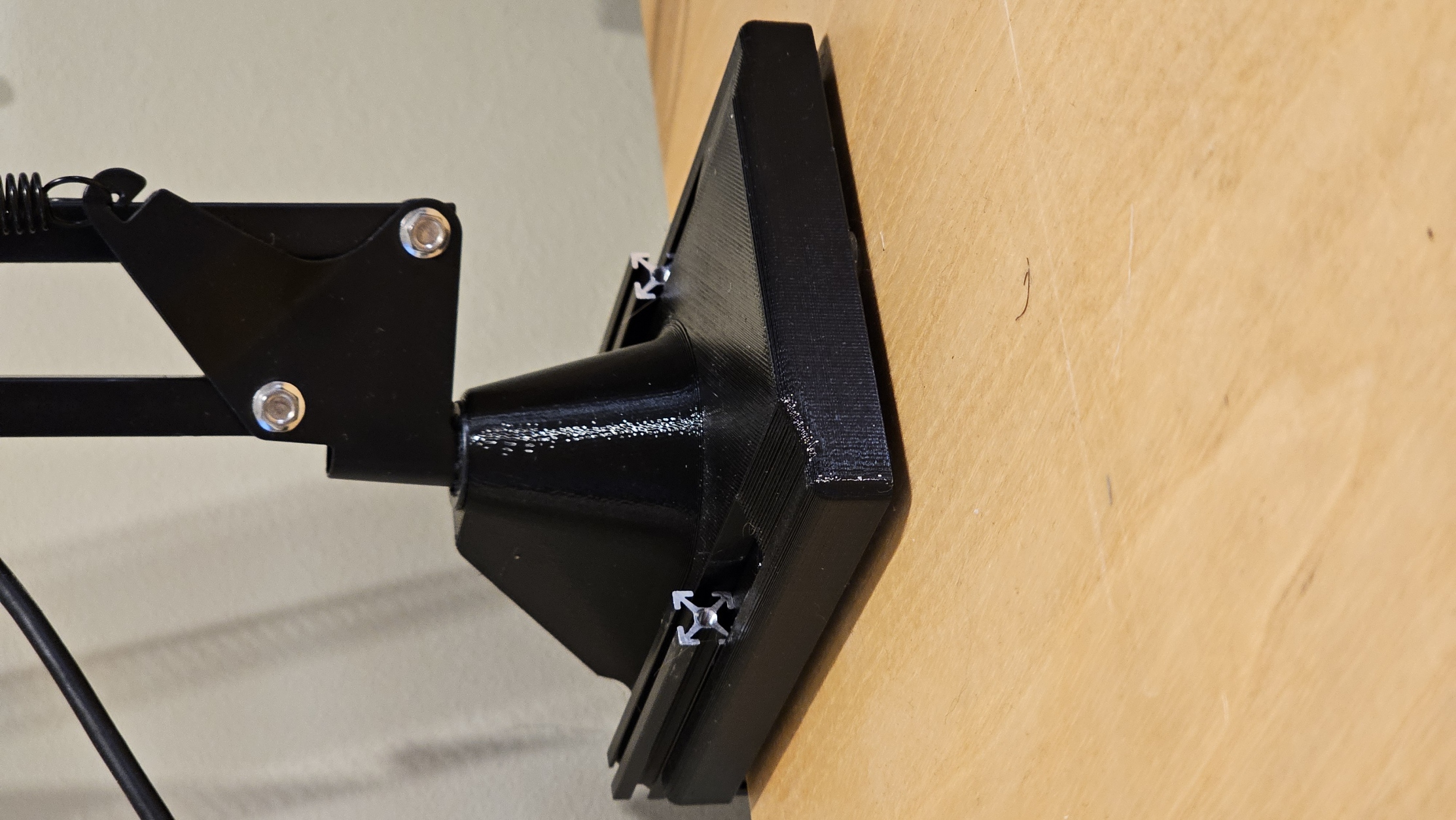 Microphone boom arm table fastener