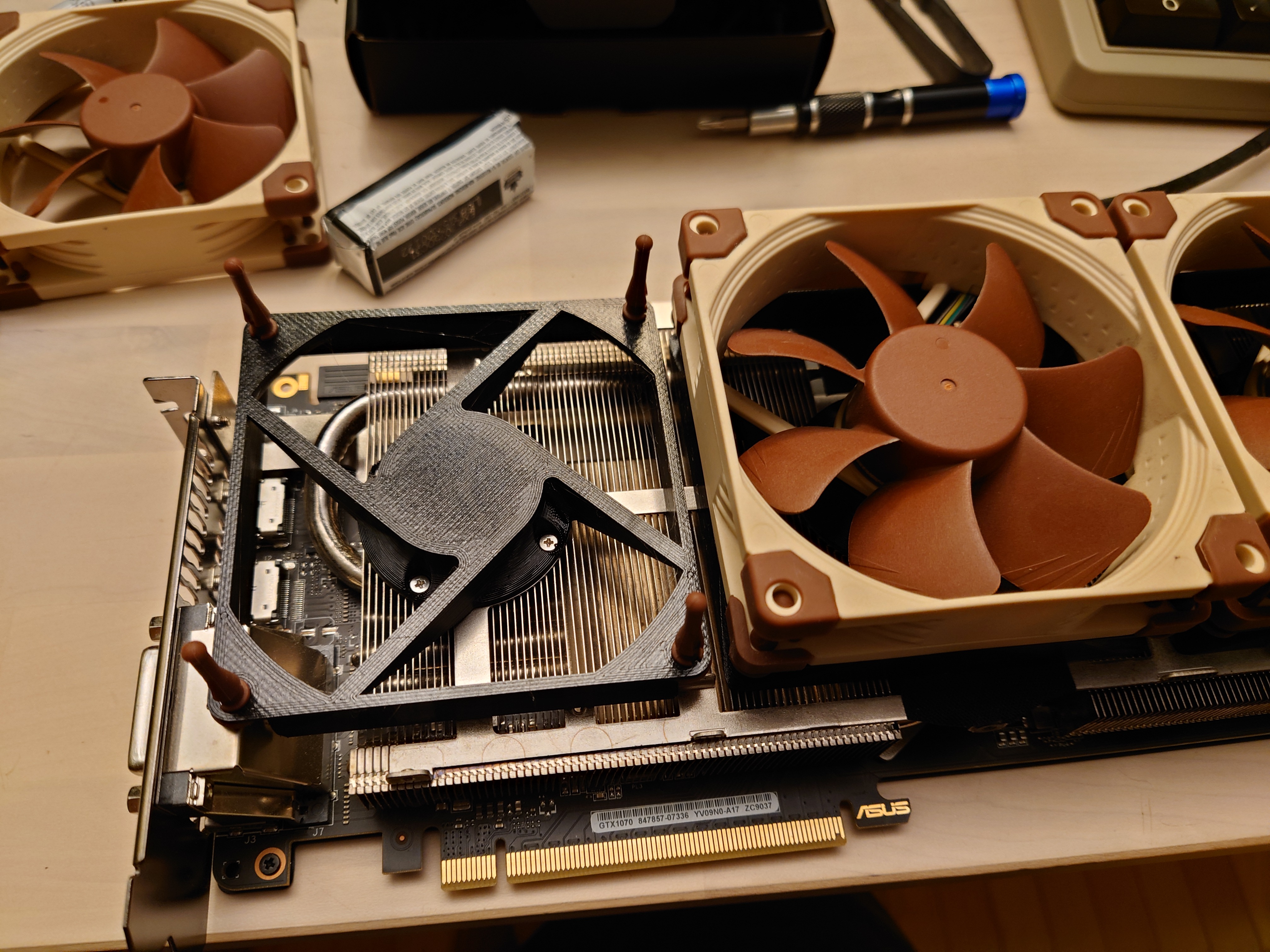 Asus strix GTX 10 series 92mm fan adaptor