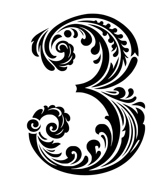 Ornamental number 3 (1)