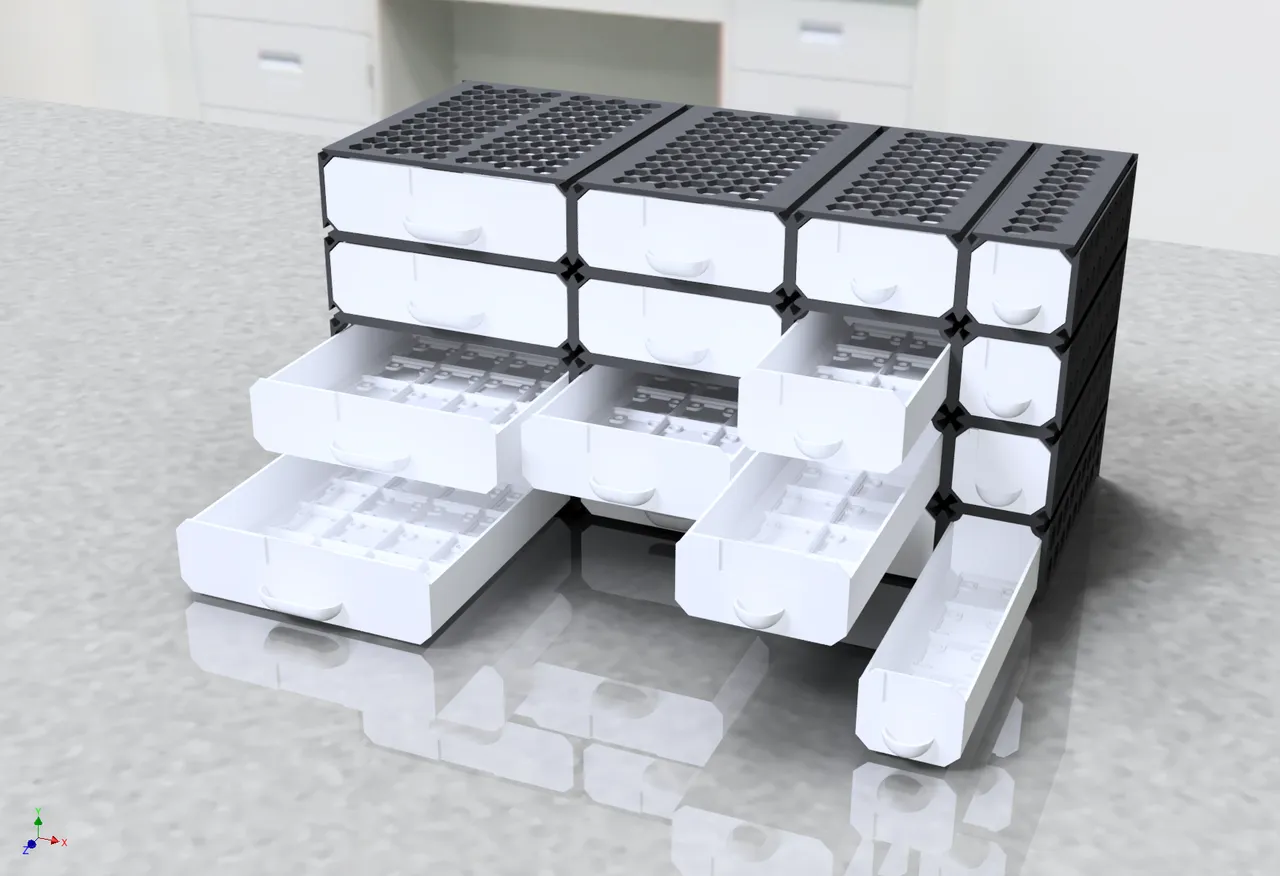 Improved modular gridfinity drawers by PhilCraft | Download Improved modular gridfinity drawers by PhilCraft | Download