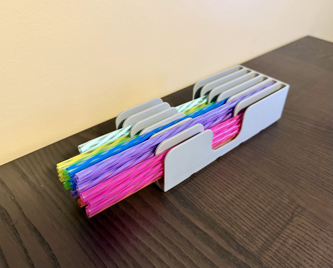 Gridfinity Straw Organizer