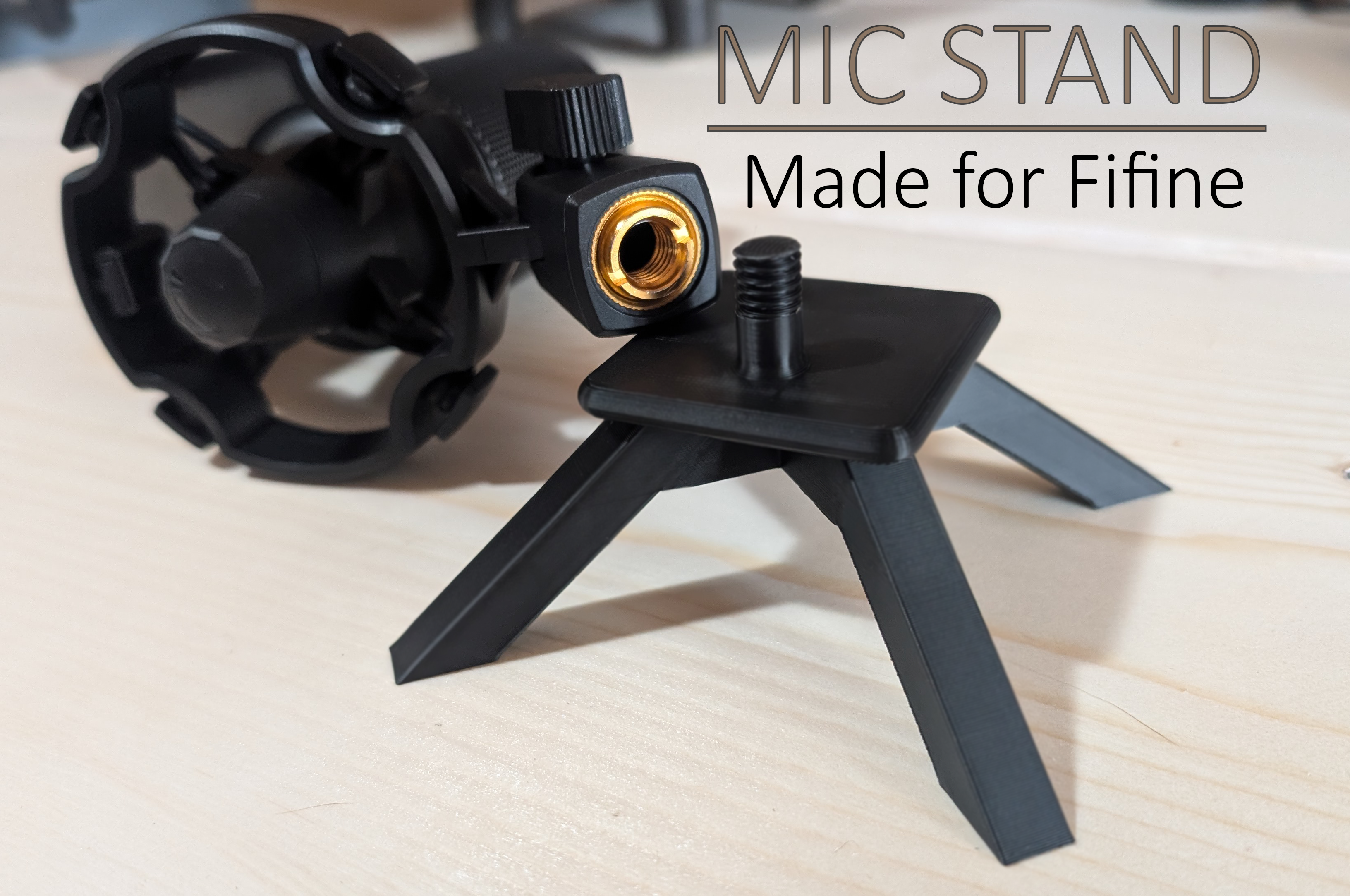 Microphone stand with 3/8" threading