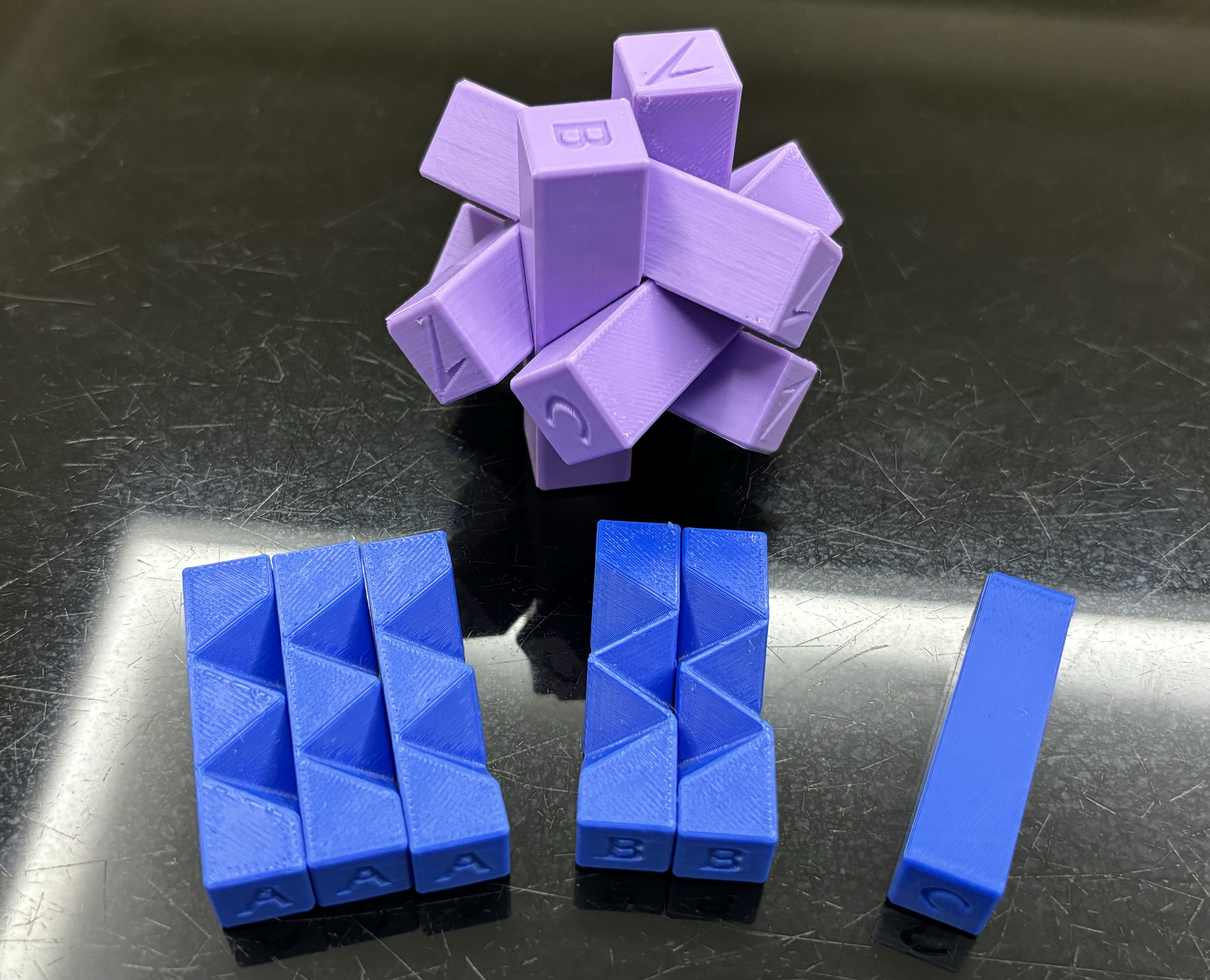 6-piece star puzzle
