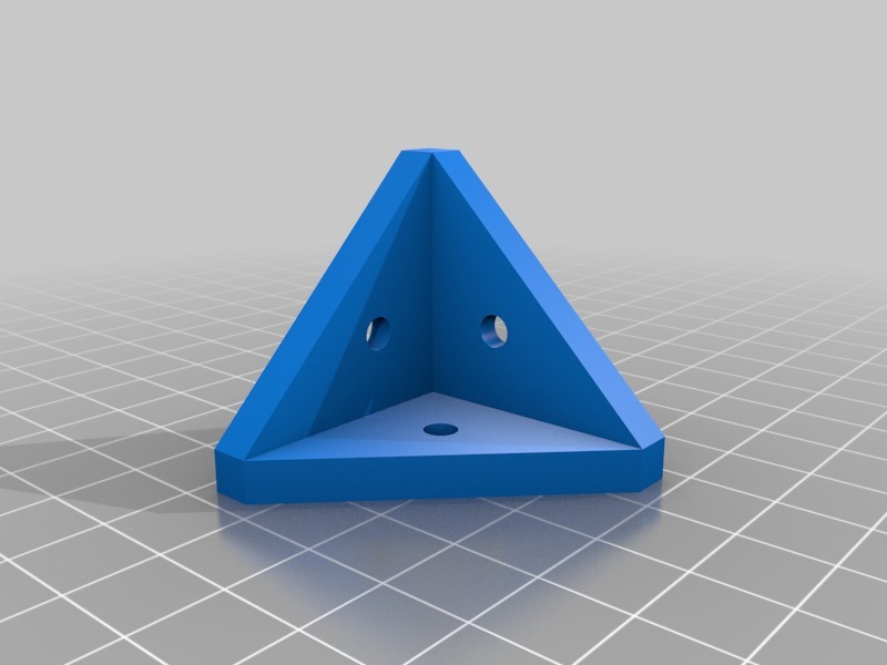 Miniatura 2 do modelo 3D Parametric corner bracket (external) with round countersunk holes