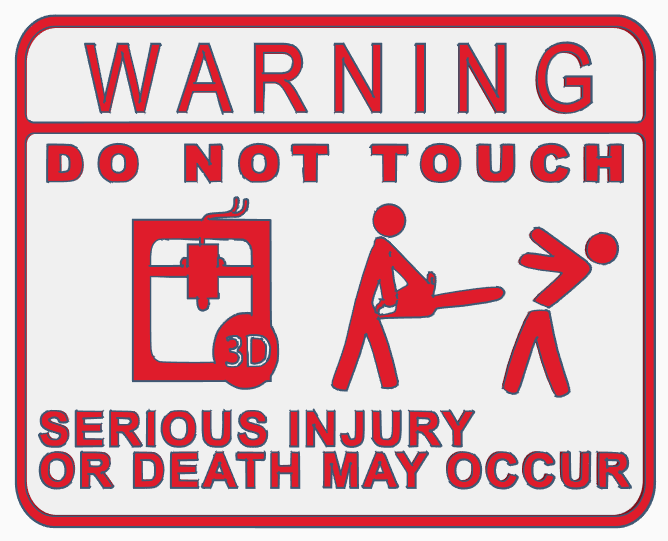 Miniatura 2 do modelo 3D Do not Touch 3D Printer (Chainsaw Version)