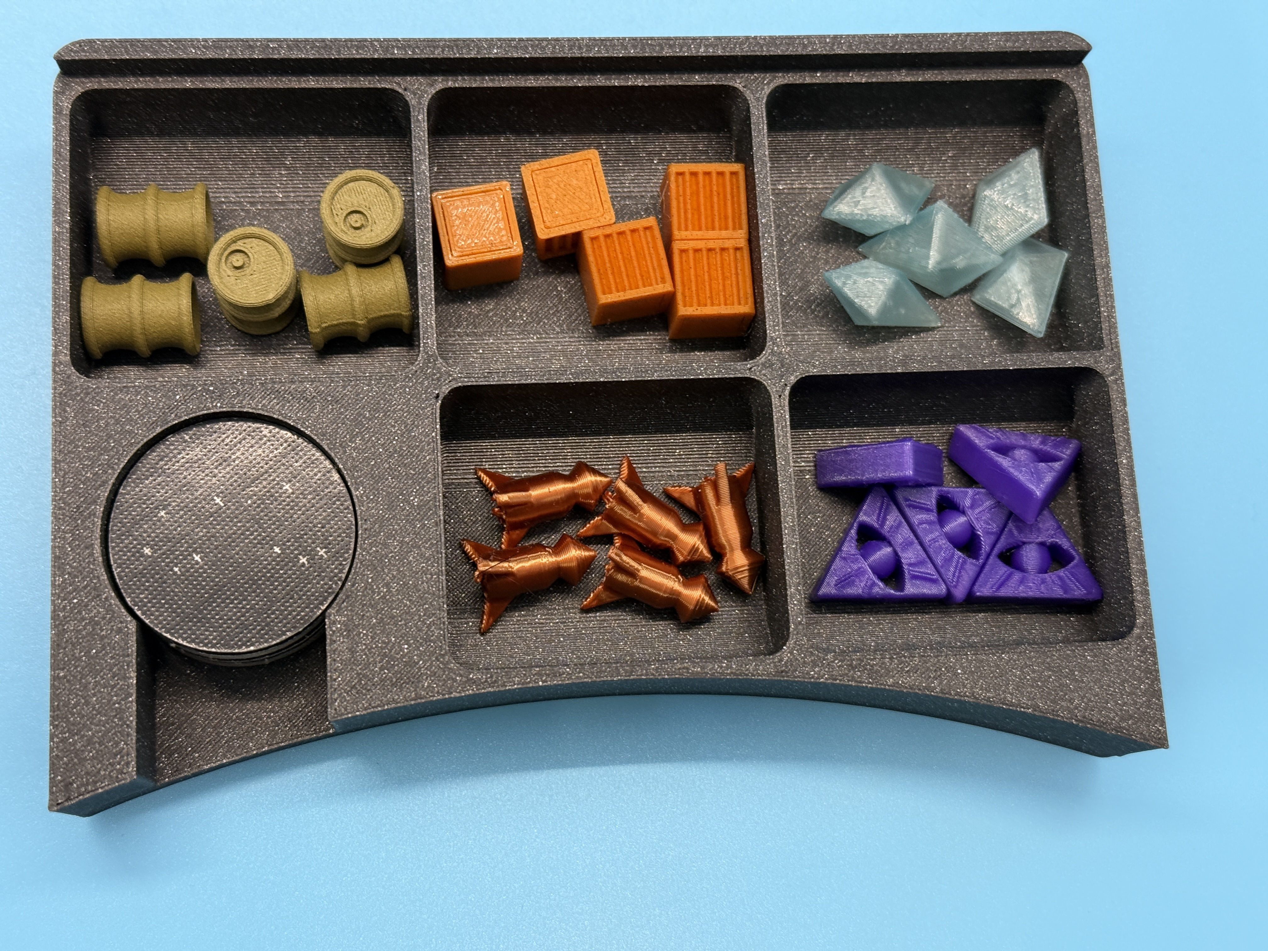 Remixed Resource Tray for Arcs Organizer to hold 3D Printed Resources