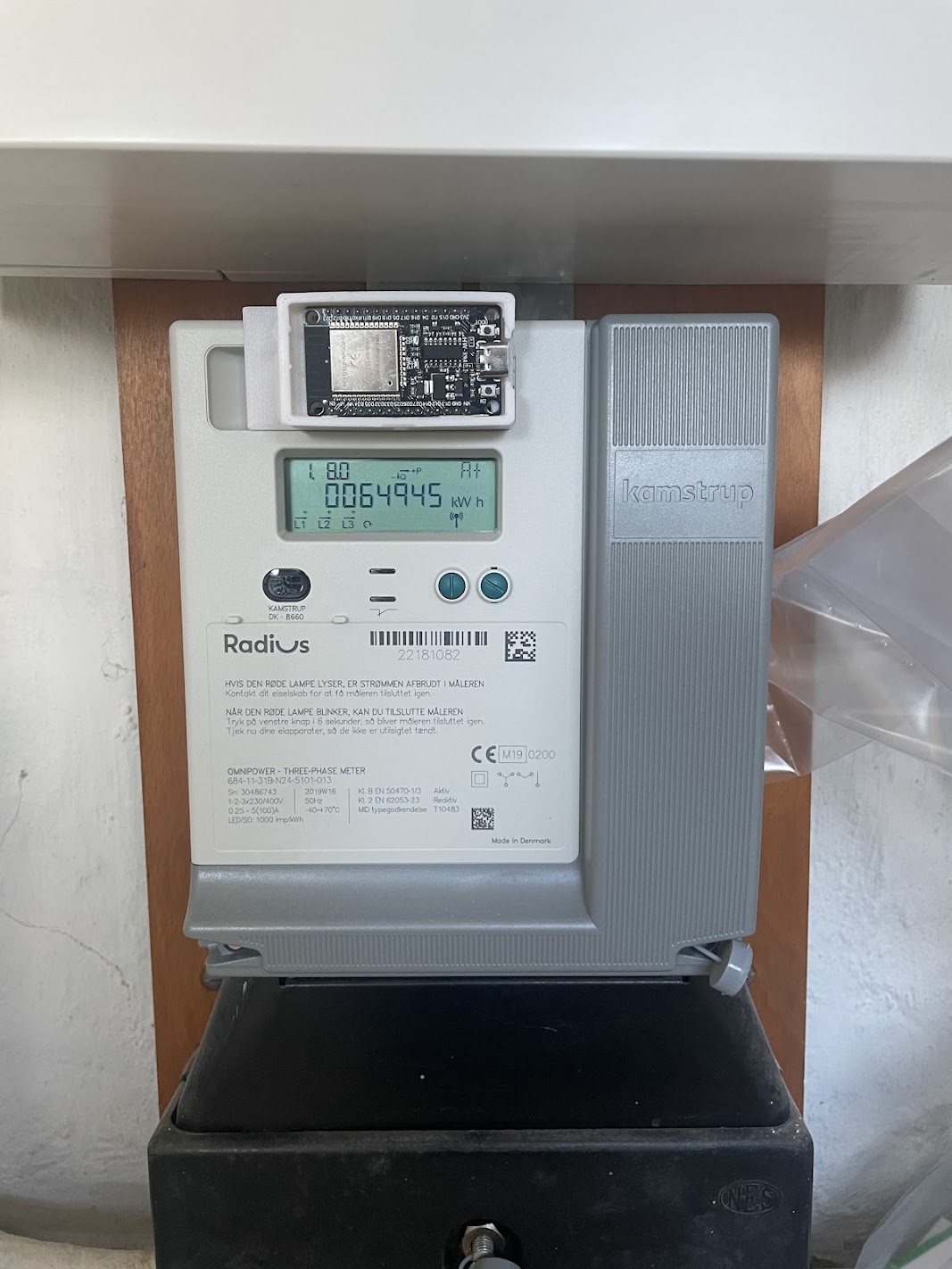 Kamstrup AMSreader ESP32 HAN dupont