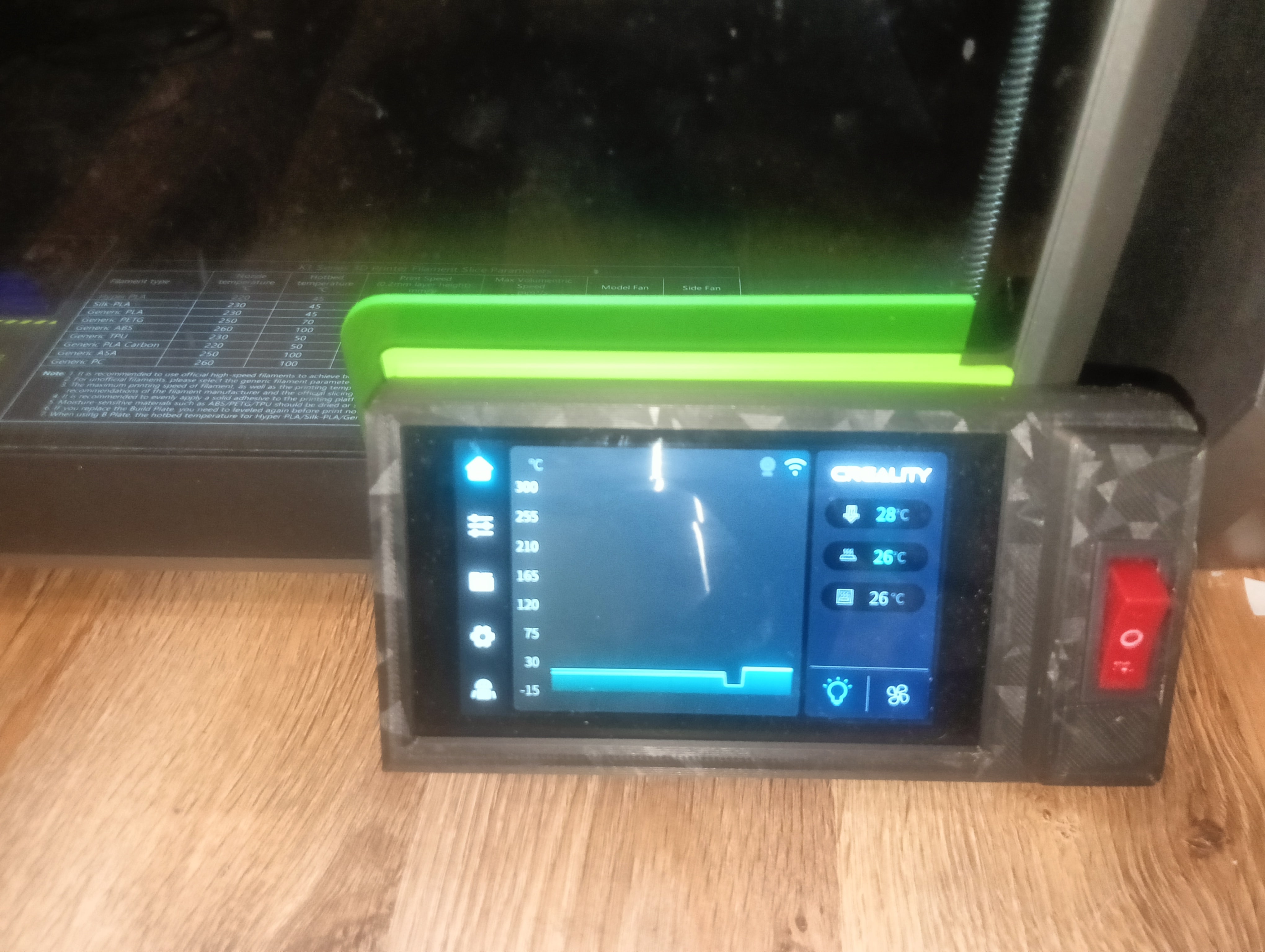 Creality K1 / K1C power switch relocation