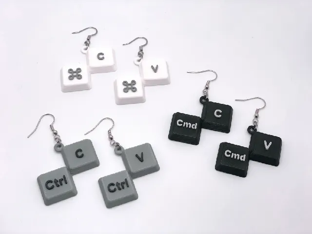 Copy Paste Keycap Earrings