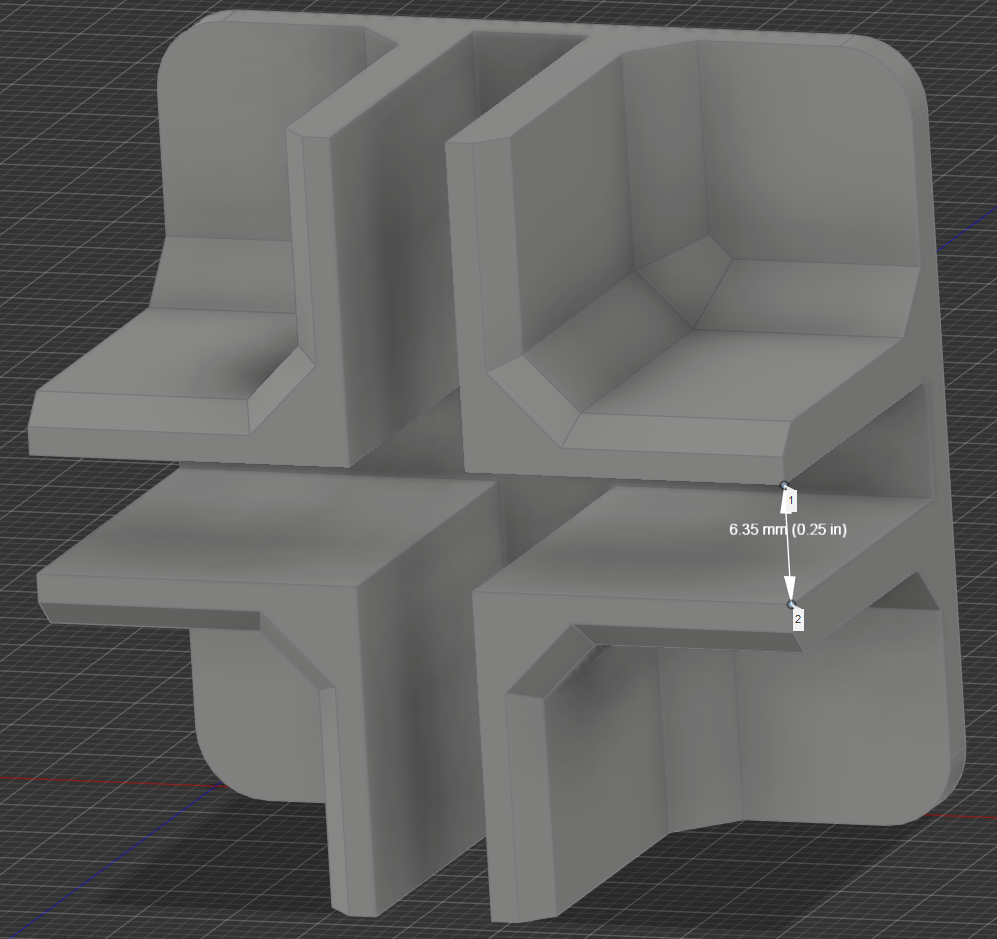 Neogrid | 1/4 In | .25 in | quarter inch 3D model thumbnail