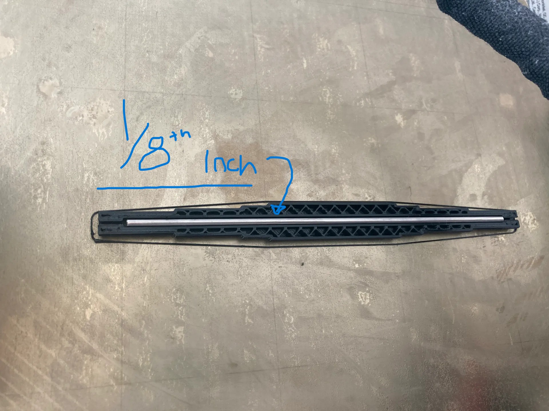 OpenRC F1 ReEnforced Axle 1/8th Inch Steel Rod 3D model thumbnail
