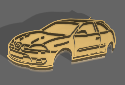 Seat Ibiza 6L (2002-2007) Car Silhouette