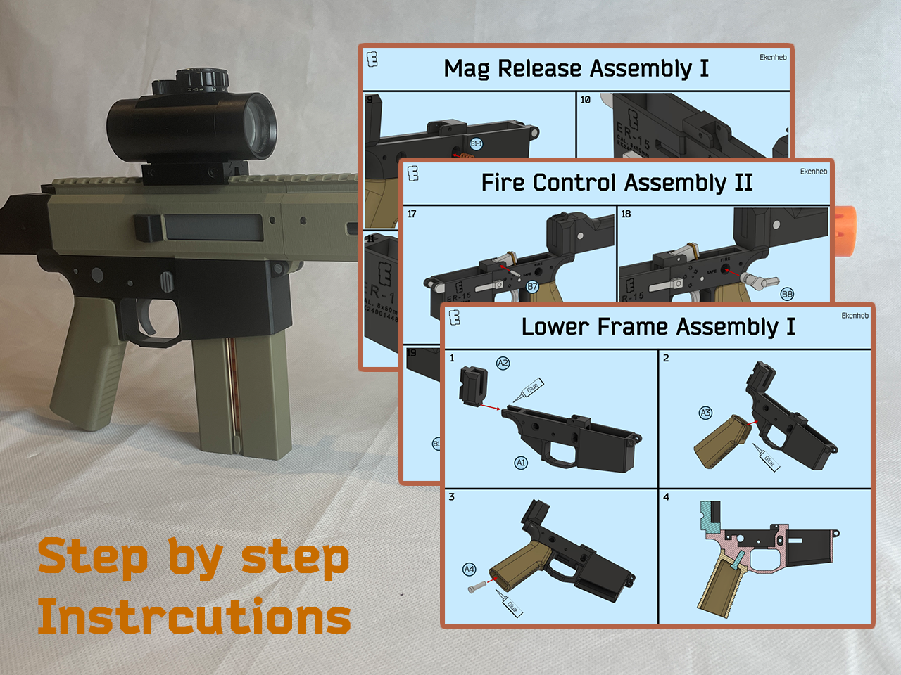 ER-15 | Toy rifle (Working!) — miniatura 3