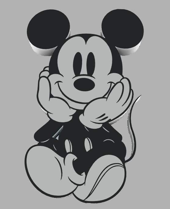 Mickey Mouse 2 colores