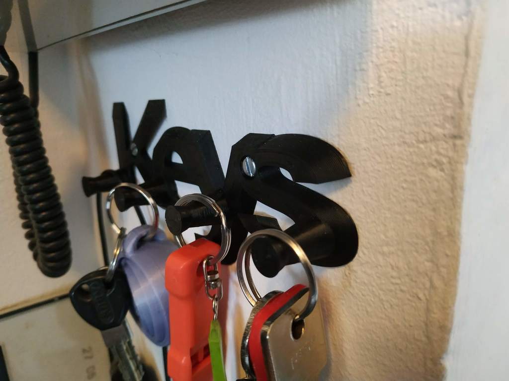 Miniatura 2 do modelo 3D Simple Key Rack