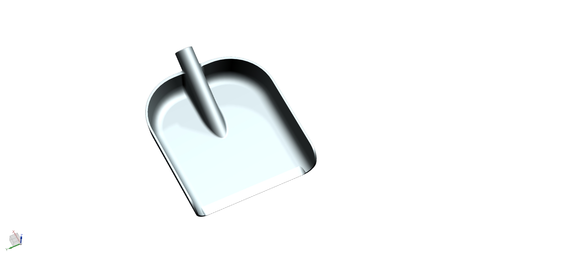 A child shovel, print in place.