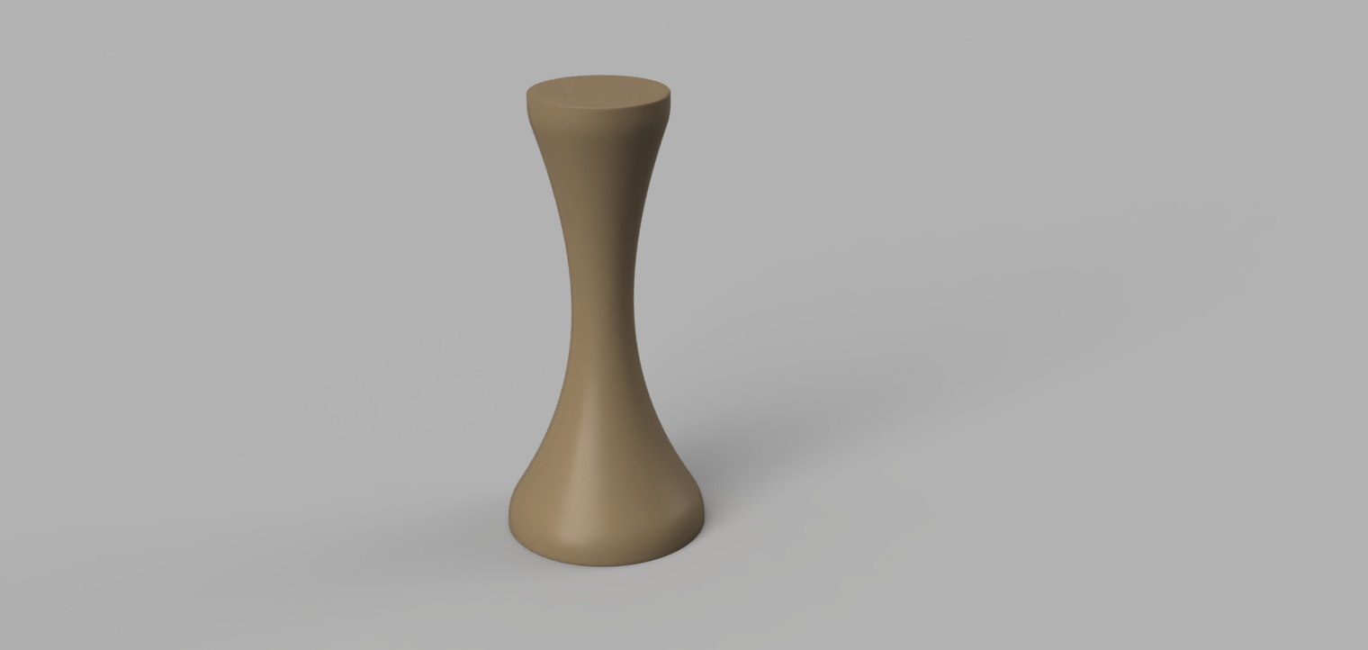 A double ended stand to support the inside of a mug whilst stamping a logo