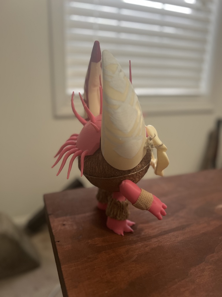 Kakamora Chief from Moana - Using a real coconut! — miniatura 3